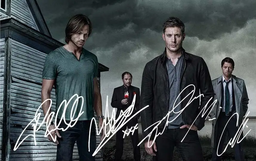 JENSEN ACKLES Шеппард Коллинз Джаред Падалеки сверхестественный подписанный