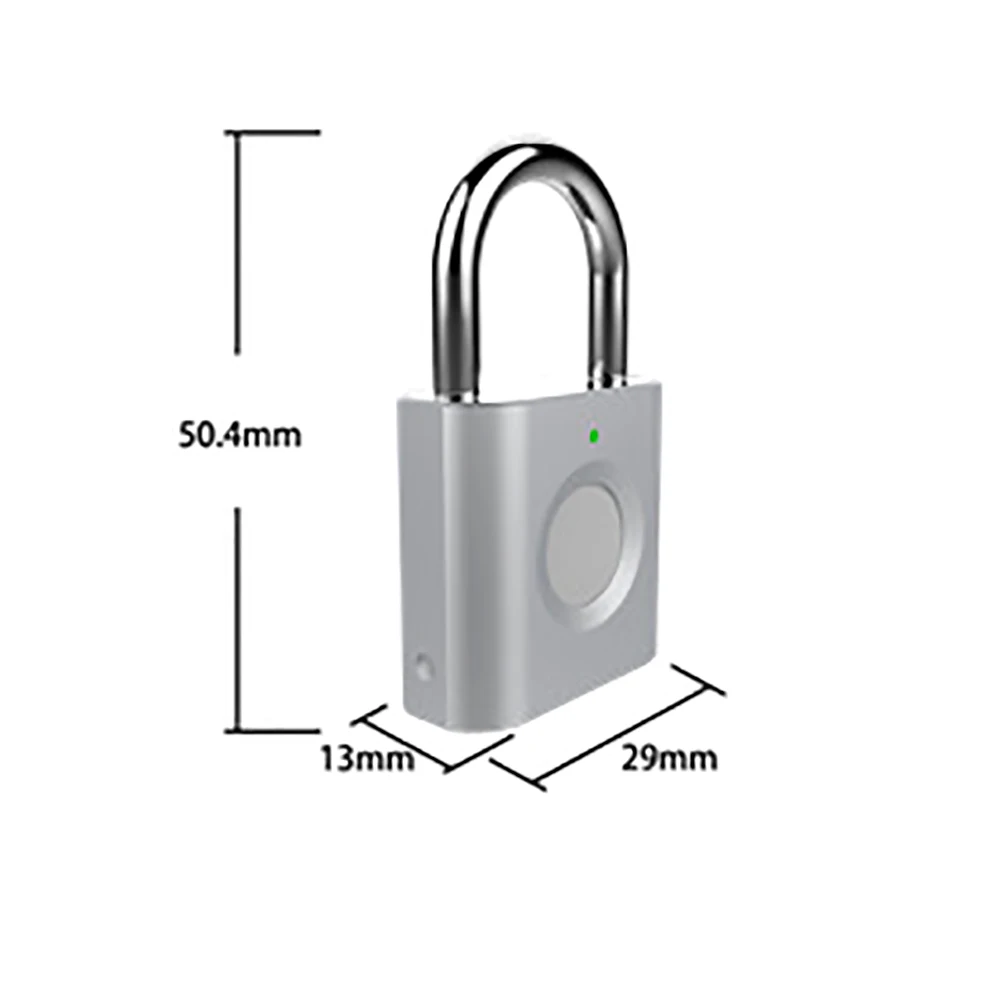 

Mini Portable Waterproof Smart Fingerprint Padlock Thumbprint Door Keyless USB Rechargeable Door Cabinet Drawer Jewelry Box Lock