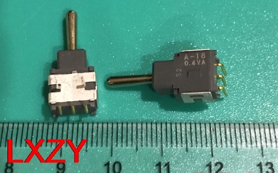

Free Shipping 2pcs/LOT A18AP A-18AB A-18AP A-18 SPDT 0.4VA Small Oscillating Switch (On)-Off-(On)