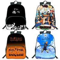 students haikyuu backpack for girls boys anime school bags 16 inch children cartoon bagpacks kids bookbags unisex knapsack
