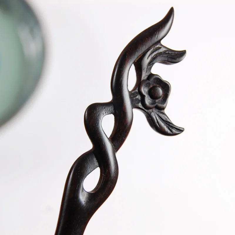 

Chinesische Haarnadel Sticks Carving Blackwood Einfache Schritt Schtteln Vintage Hanfu Kleid Holz Haar Gabeln Clips Zubehr