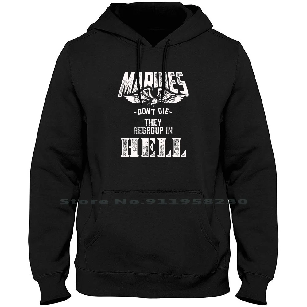 Толстовка с капюшоном морской пехоты Regroup In Hell хлопковый смешной свитер в стиле