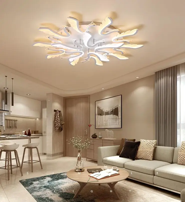 HAIXIANG светодиодный акриловый потолочный светильник для спальни Rmote с