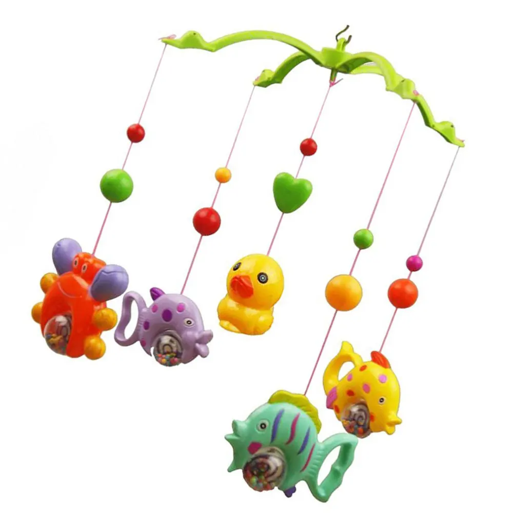 

Bed Bell Set Funny Fish Crab and Duck Baby Crib Mobile Bed Bell Educational (Random Color)
