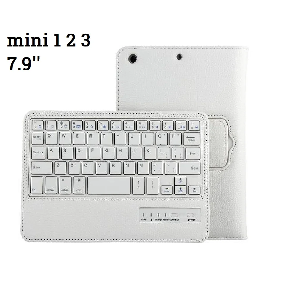mini 1 2 3 White Магнитный чехол для iPad mini 5 mini 4 3 2 чехол с клавиатурой PU кожаный 7,9 ''для iPad mini 2 3 4 mini 5 раскладная клавиатура - Цвет: mini 1 2 3 White