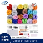 Набор для вязания из шерсти и войлока, 7243650 цветов, инструменты для вязания игл, мягкая ровная шерсть, ручное спиннинговое ремесло, аксессуары для рукоделия