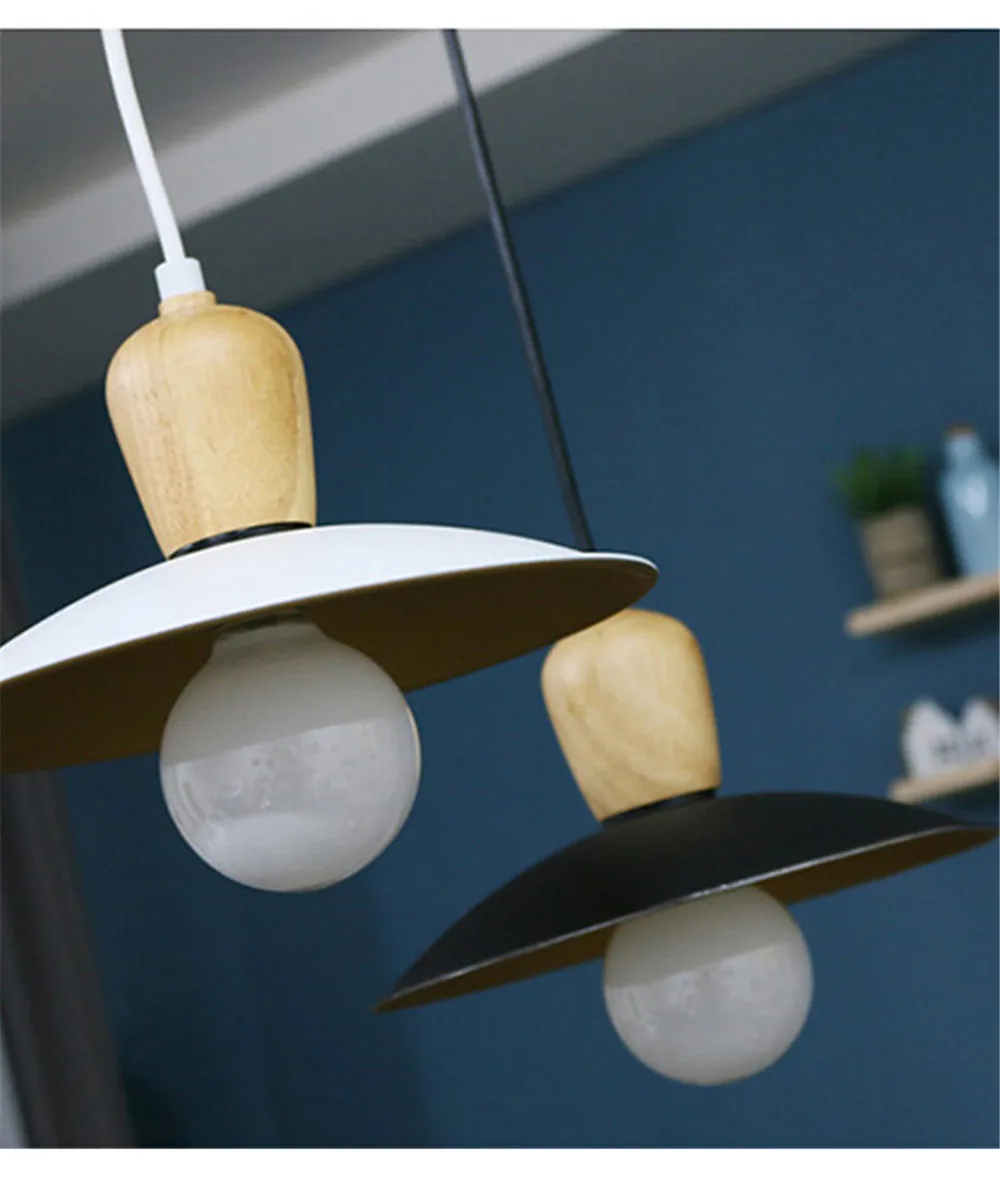 

Vintage Pendant Light Retro Style Wood Lamp E27 LED Modern Restaurant Coffee Shop Dining Room Droplight Hanging Light Fixture