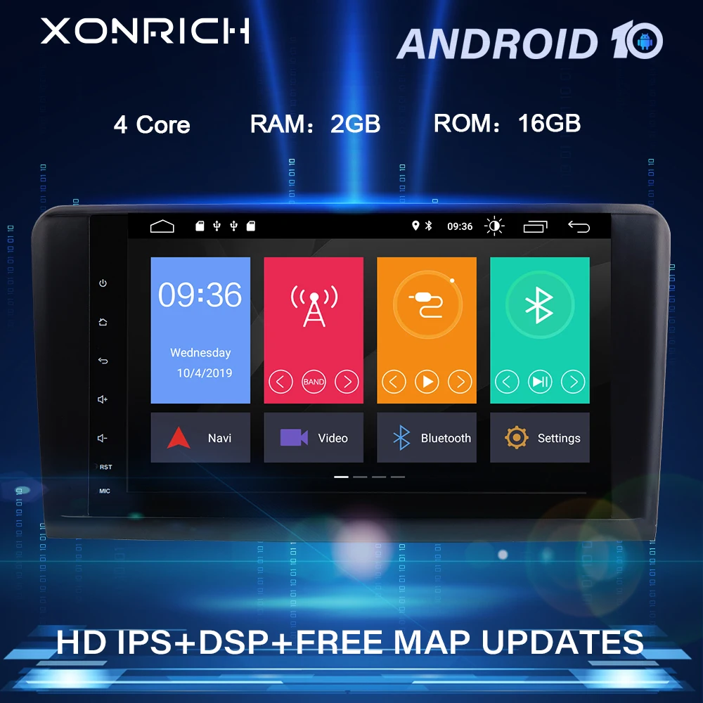 2 Din Android 10 автомобильный Радио мультимедийный плеер для Mercedes Benz ML W164 ML350 ML500 X164 GL320 GL