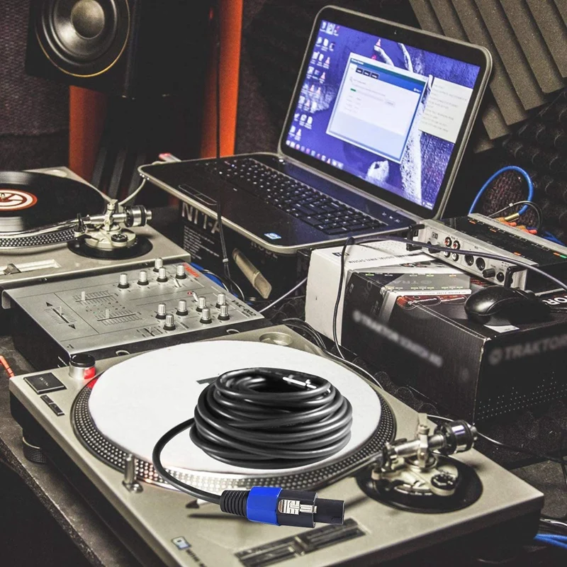2 шт 25 футов мужской Speakon для кабели профессиональные 12 калибра AWG o шнур DJ Динамик
