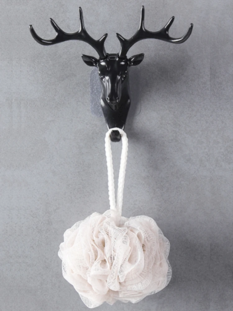 

Antler Wall Hanging Hook Deer Head Storage Hook for Hanging Clothes Hat Scarf Key Deer Horns Hanger Rack Wall Decoration