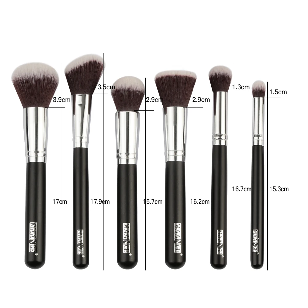 

MAANGE 15 Pcs Professional Makeup Brushes Set With PU Leather Case Powder Foundation Eyeshadow Makeup Brush Beauty Tool Kits Hot