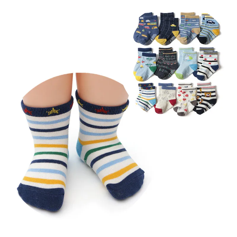 

12pairs Children's Baby Non-Slip Floor Socks Boys Short Socks 1-3 Years