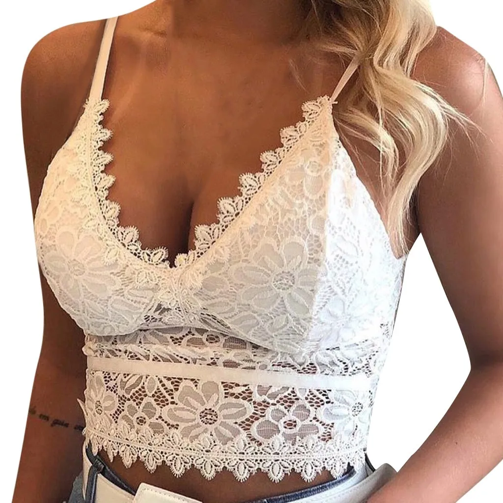 

25# Plus Size Women Corset Top Vest Crop Wireless Bra Lingerie Sexy V-neck Camisole Underwear Tank Top Elegent Women's Tube Top
