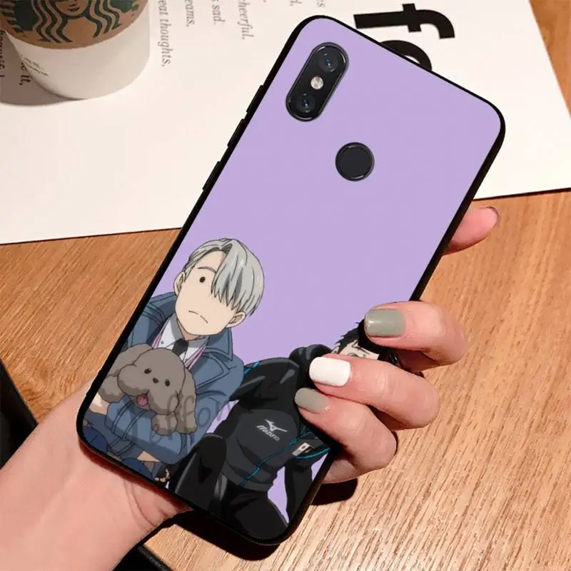 Yuri on ice Animation TV boy черный мягкий чехол из ТПУ для телефона xiaomi Redmi 5 5A plus 7A 8 note 2 3 4 6 7 GO