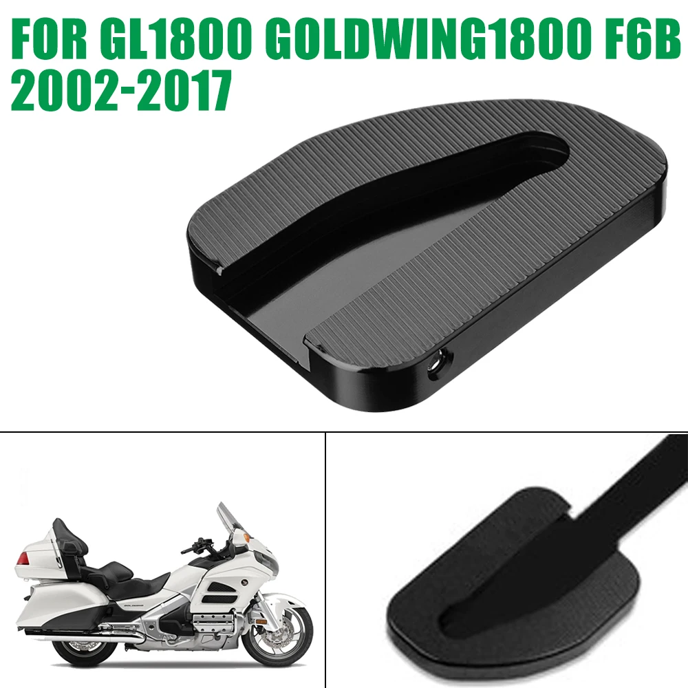 

For Honda GL1800 GL Goldwing 1800 F6B 2002 - 2017 2015 2016 Foot Kickstand Side Stand Enlarger Plate Extension Pad Accessories