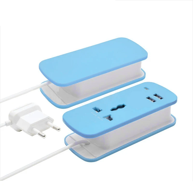 3 In 1 2 Ports AC Power Strip Travel USB Charger Home Wall Adapter Outlet Slots Hub Desktop KY18 | Электроника