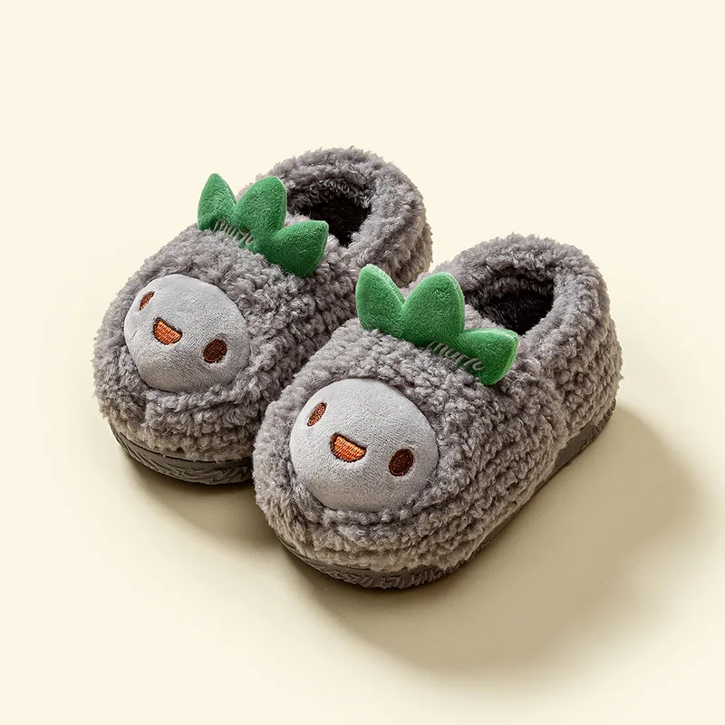 

Тапочки детские х/б, Нескользящие, на зиму