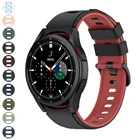 Ремешок силиконовый для Samsung Galaxy Watch 4 Classic, изогнутый браслет без зазоров, 42 мм 46 мм 40 44 мм, 20 мм