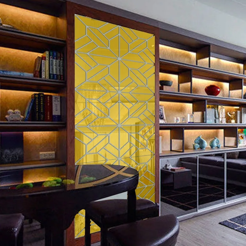 Самоклеящаяся Зеркальная Наклейка на стену акриловый фон для телевизора