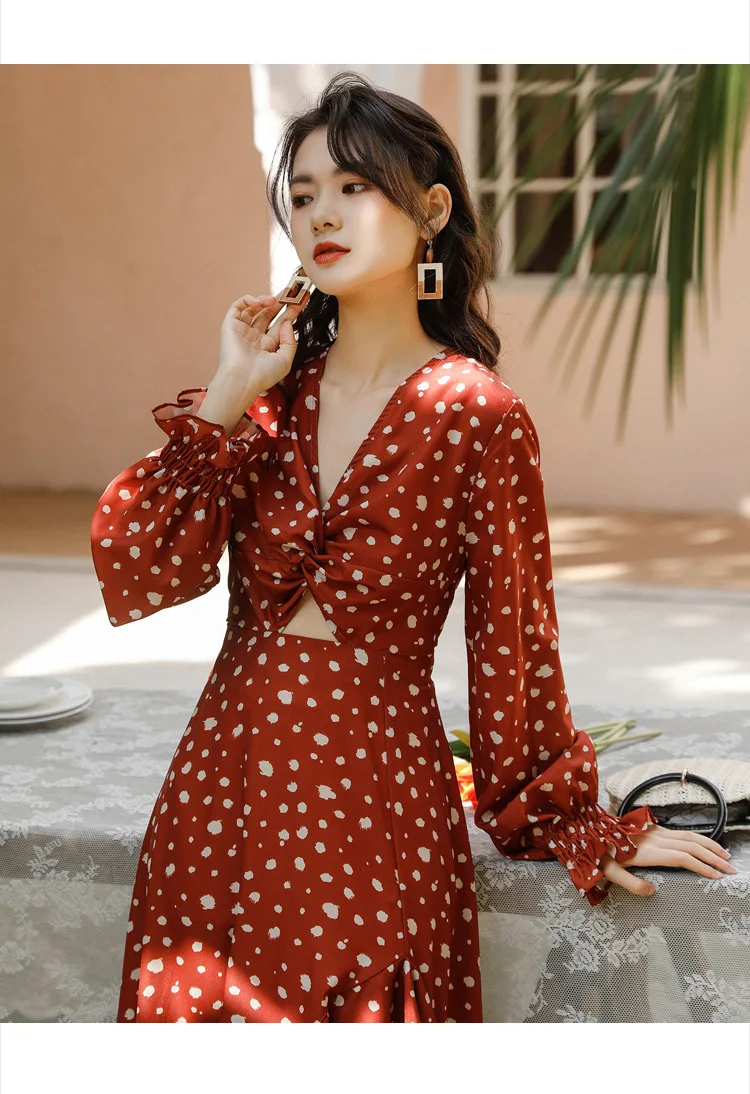 

New style travel skirt bohemian national wind heavy industry printing long skirt holiday retro dress