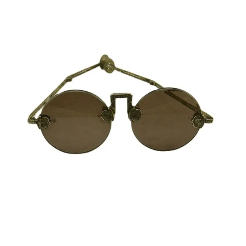 

Old Shanghai Republic Natural Crystal Glasses Pure Copper Frame Sunglasses