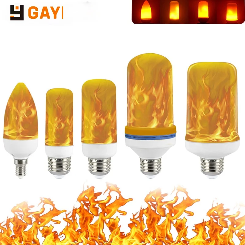 

Bedroom E27 E26 E14 E12 LED Flame Bulb 85-265V LED Flame Effect Fire Light Bulb Flickering Emulation Decor LED Lamp 3W 5W 7W 9W