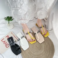 wearing toe sandals and slippers for women in summer 2021 the new womens sandals are versatile flat and non slip beach shoes