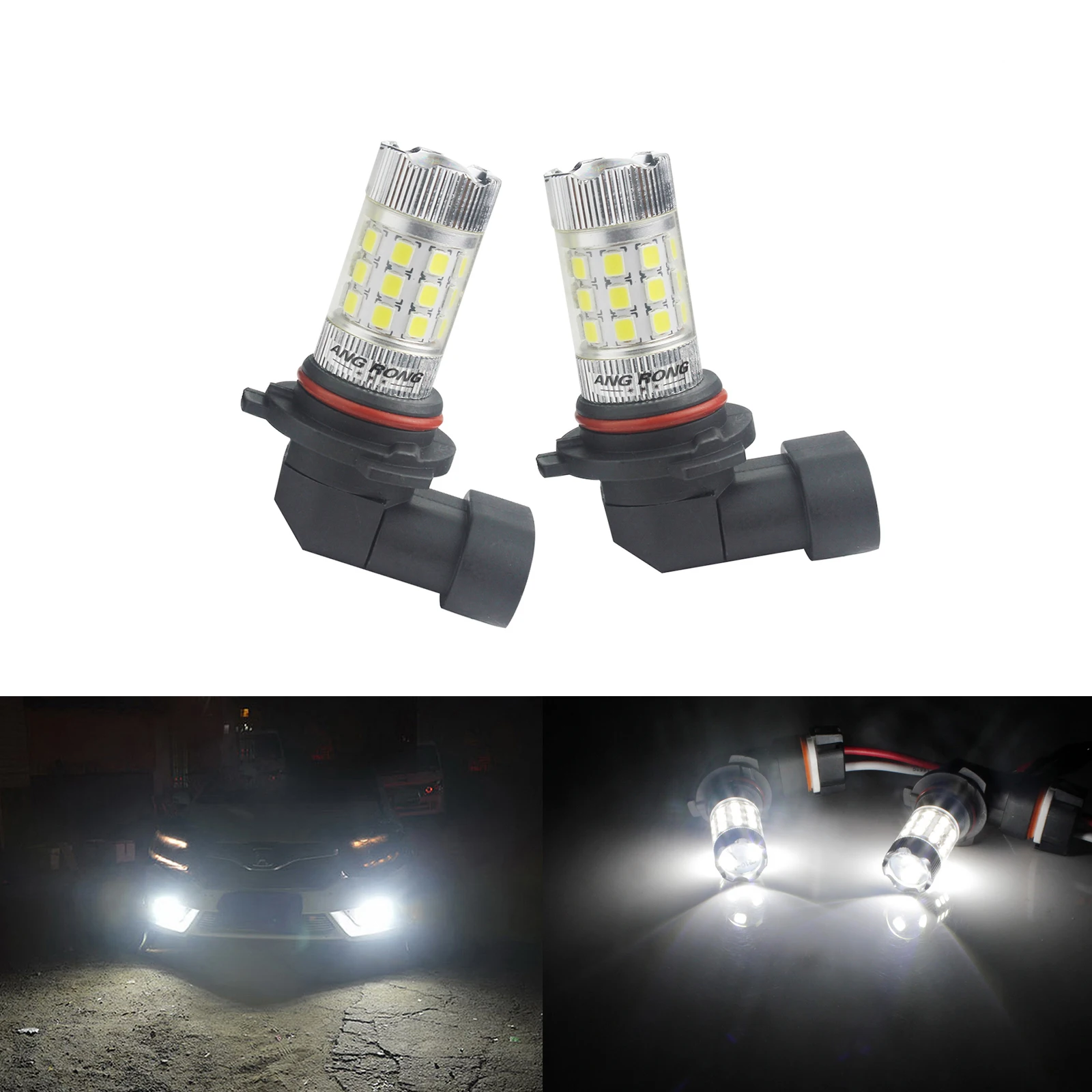 

ANGRONG 2x 9006 HB4 LED Bulbs 30W Auto Head Fog Driving Light DRL 6000K White