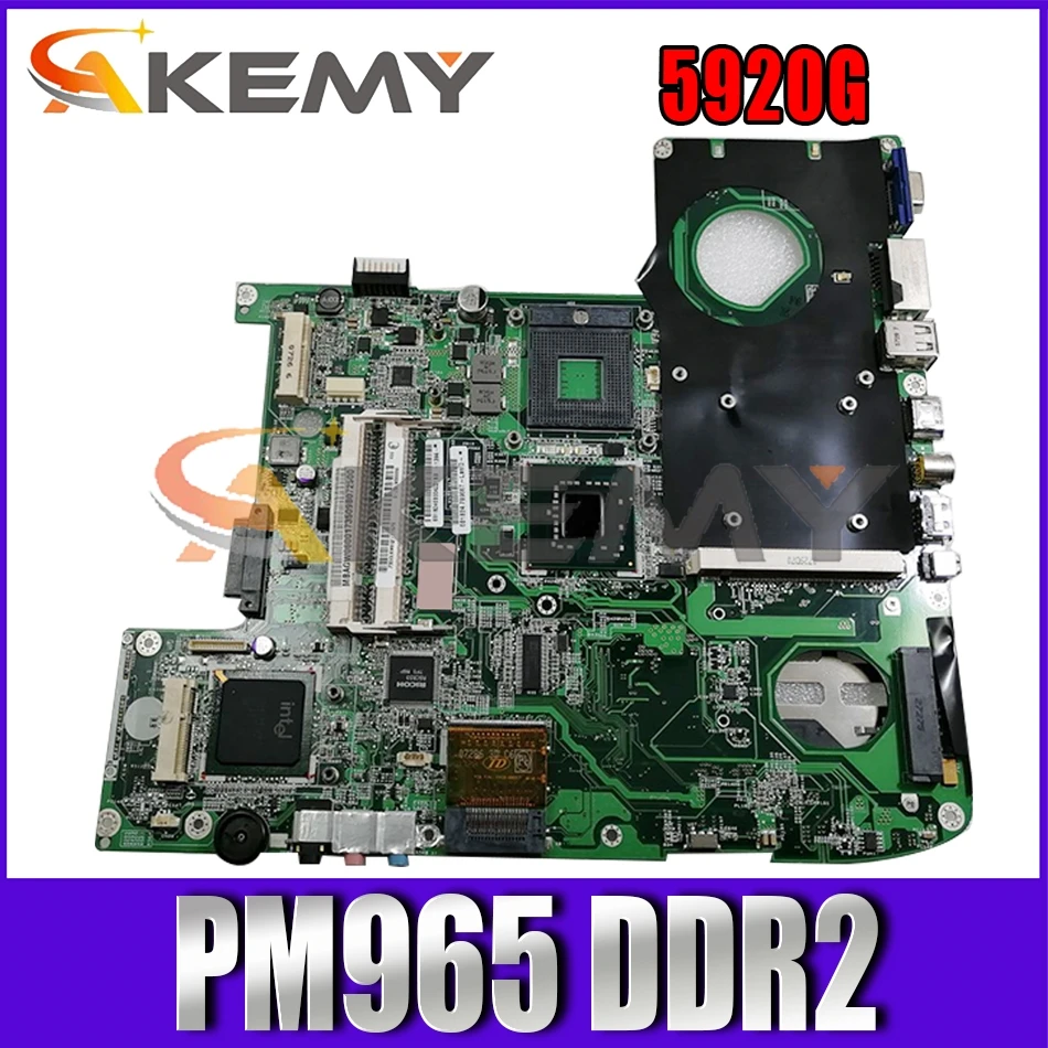 

AKEMY MBAGW06002 DA0ZD1MB6F0 MB.AGW06.002 For acer Aspire 5920G Laptop Motherboard PM965 DDR2 With Graphics Slot