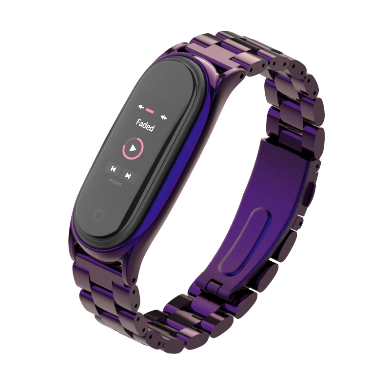Mi jobs mi band 4 ремешок V стиль металлический браслет для Xiaomi mi ремешок 4 ремешок correa нержавеющая сталь mi Band 3 ремешок, умный Браслет