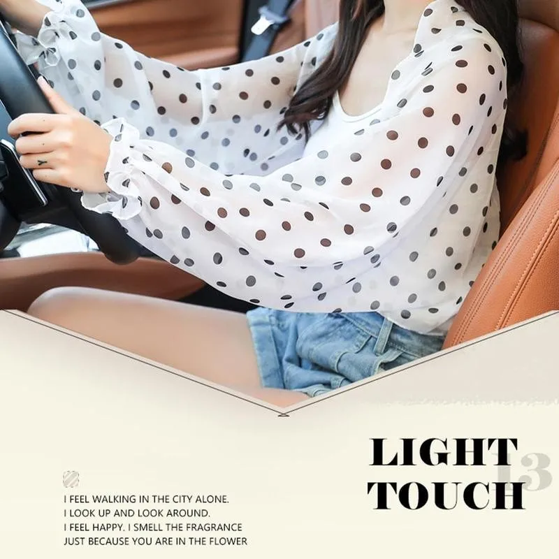 

Summer Beach Sleeves Scarf Jacket Chiffon Fabric Sun Flower Cycling Protection Sport Sleeve Outdoor Print Sleeve Z7B5