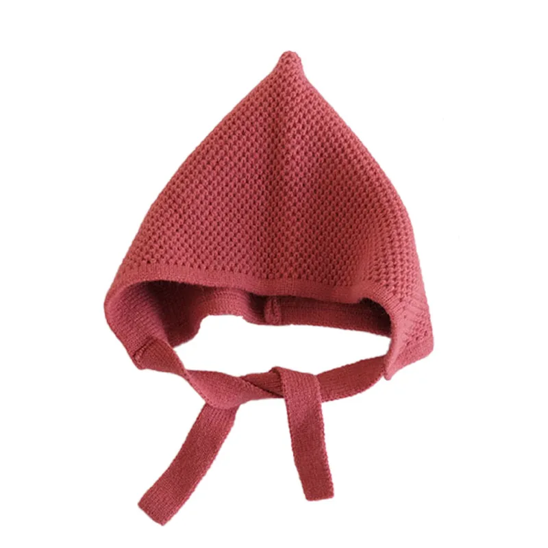 Watermelon red Новая зимняя детская шапка для От 2 до 7 лет, Осенняя детская вязаная шапка эльфа, Весенняя модная детская шапка для мальчиков, шапка для девочек - Color: Watermelon red