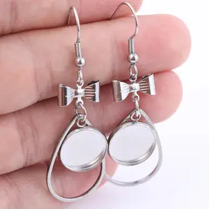 10 шт. серьга с пустым основанием из нержавеющей стали установки 12 мм Кабошон ободок лотки Diy аксессуары для изготовления серег