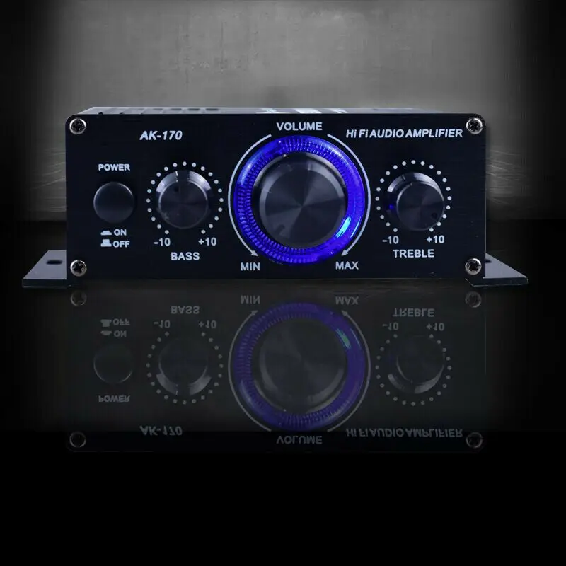 HIFI Digital Stereo Audio Mini AK170 Power Amplifier Home Car Amp USB Music Player | Электроника
