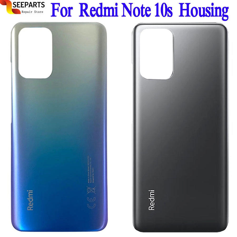 

Оригинальный Новый чехол для Xiaomi Redmi Note 10S задняя крышка батарейного отсека задний корпус Redmi Note 10S Запасные части