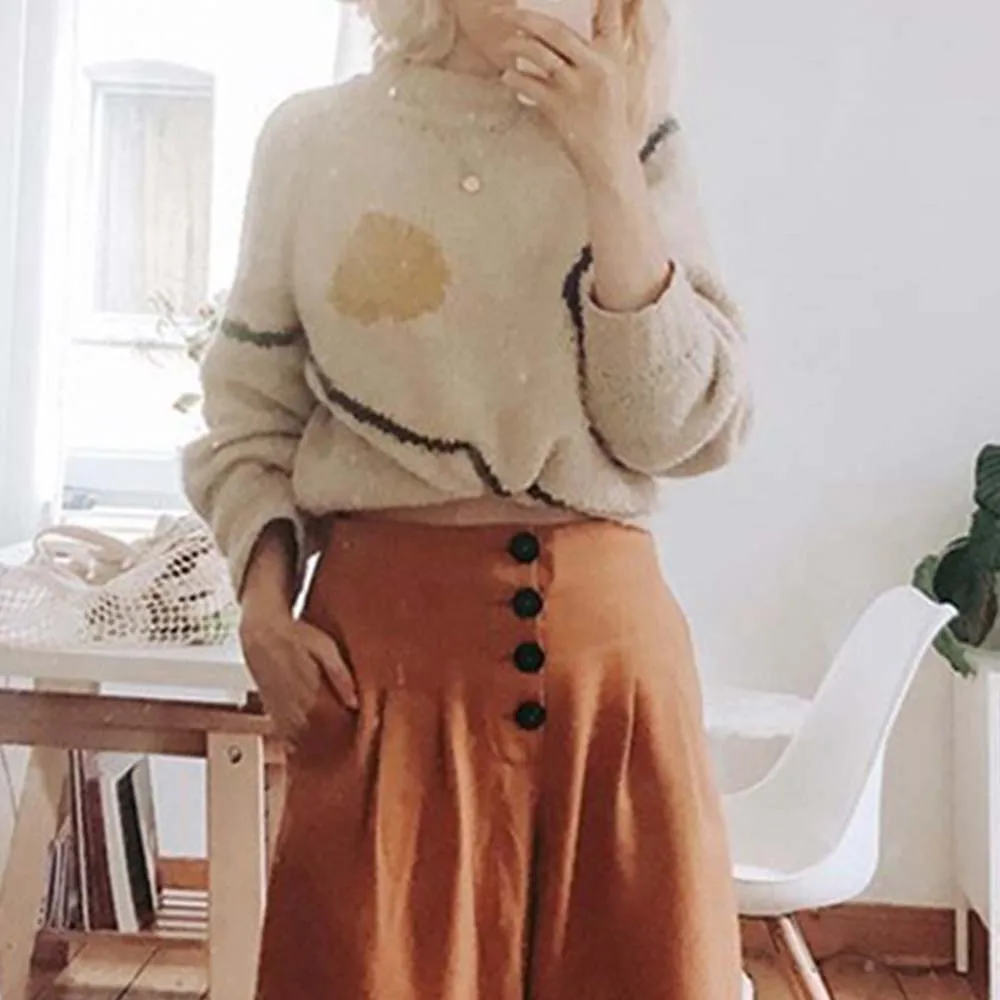 Очень мягкий и теплый вязаный свитер унисекс с цветными абстрактными вставками