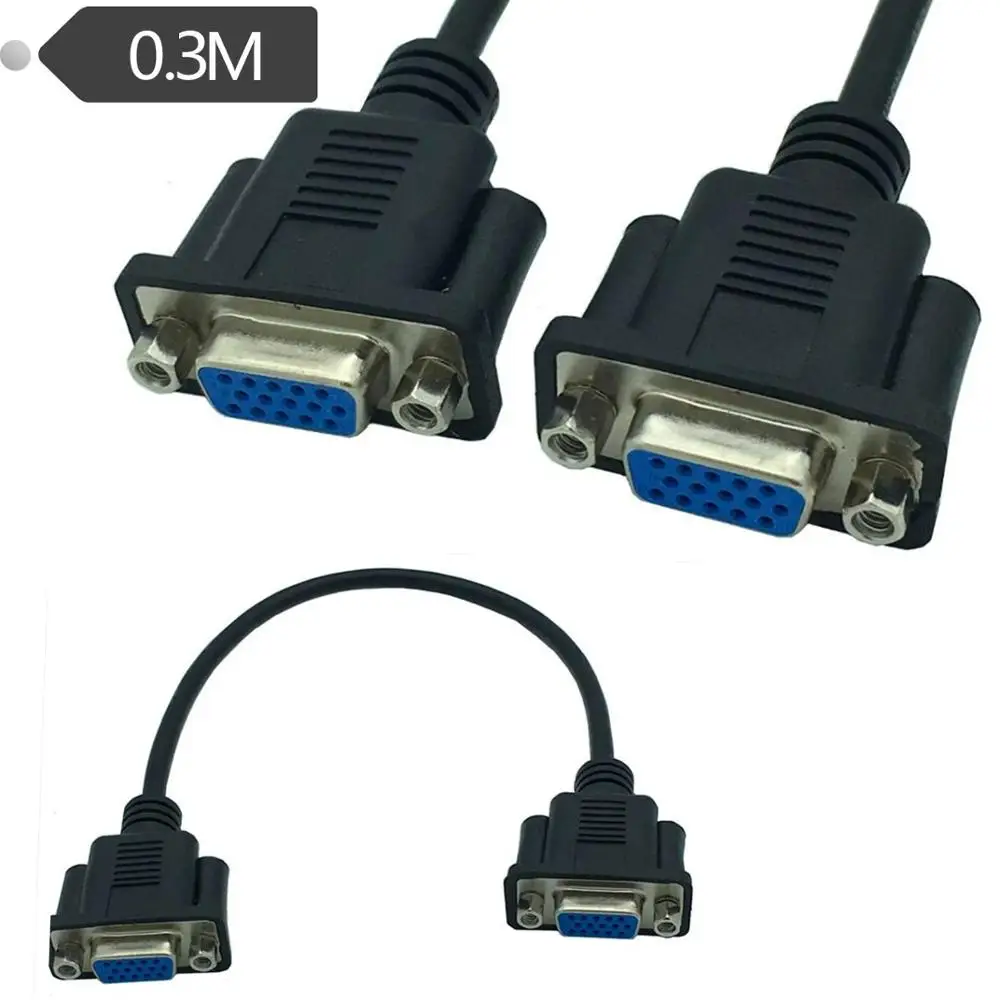 15 core full point VGA пайки Панель короткий кабель женский и удлинитель спаянный прямой