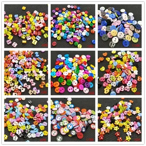 Мини-пуговицы из смолы, с 2 отверстиями, разноцветные, 100 шт., 100 шт.