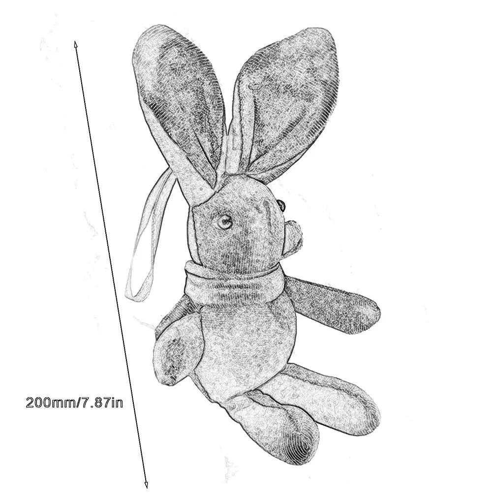 

20cm NEW wishing Rabbit Plush Stuffed Rabbit Animal Key chain toy Kid Party Bouquet linen Dolls wedding gift