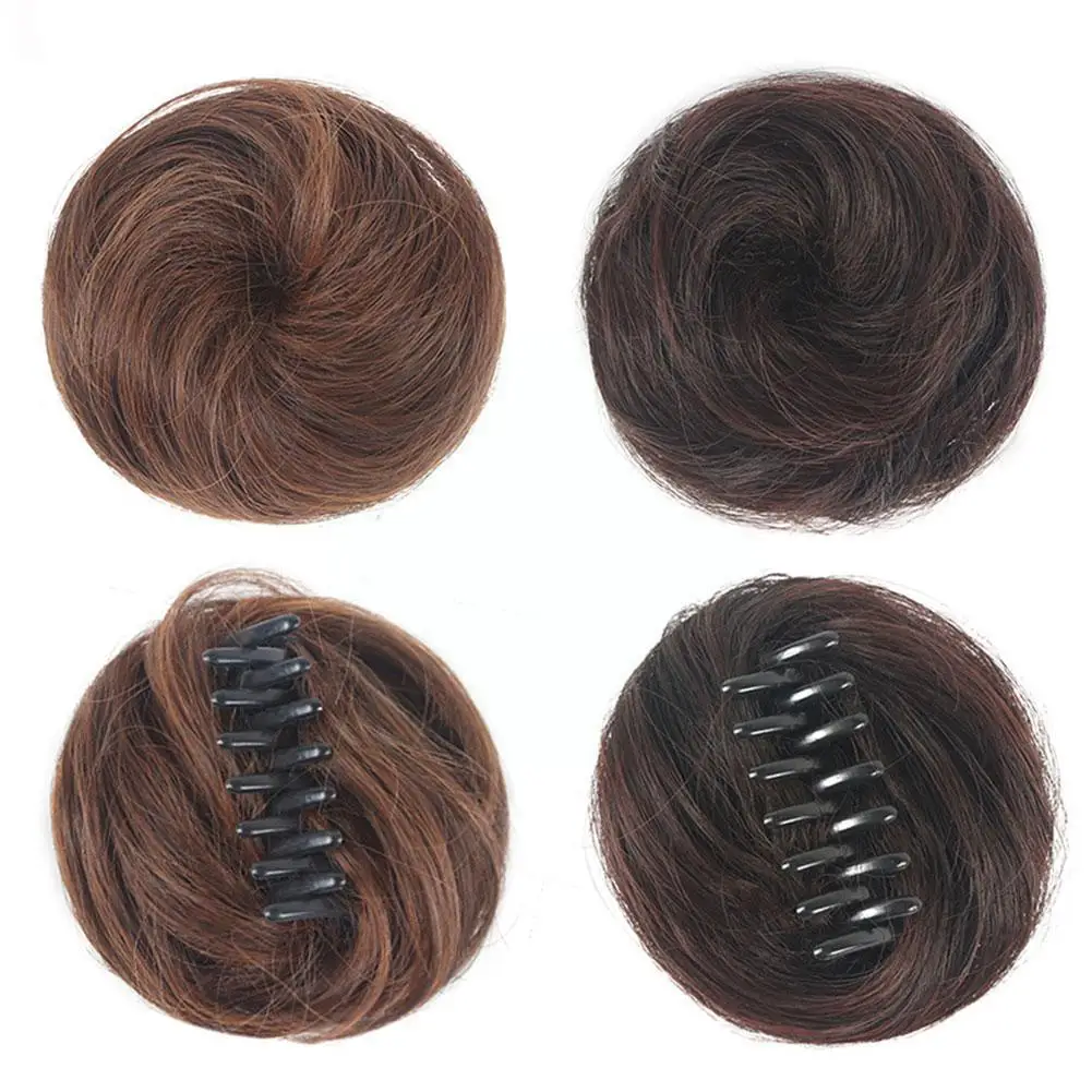 Женский стиль полупричудливый пучок с зажимом натуральный парик пушистые