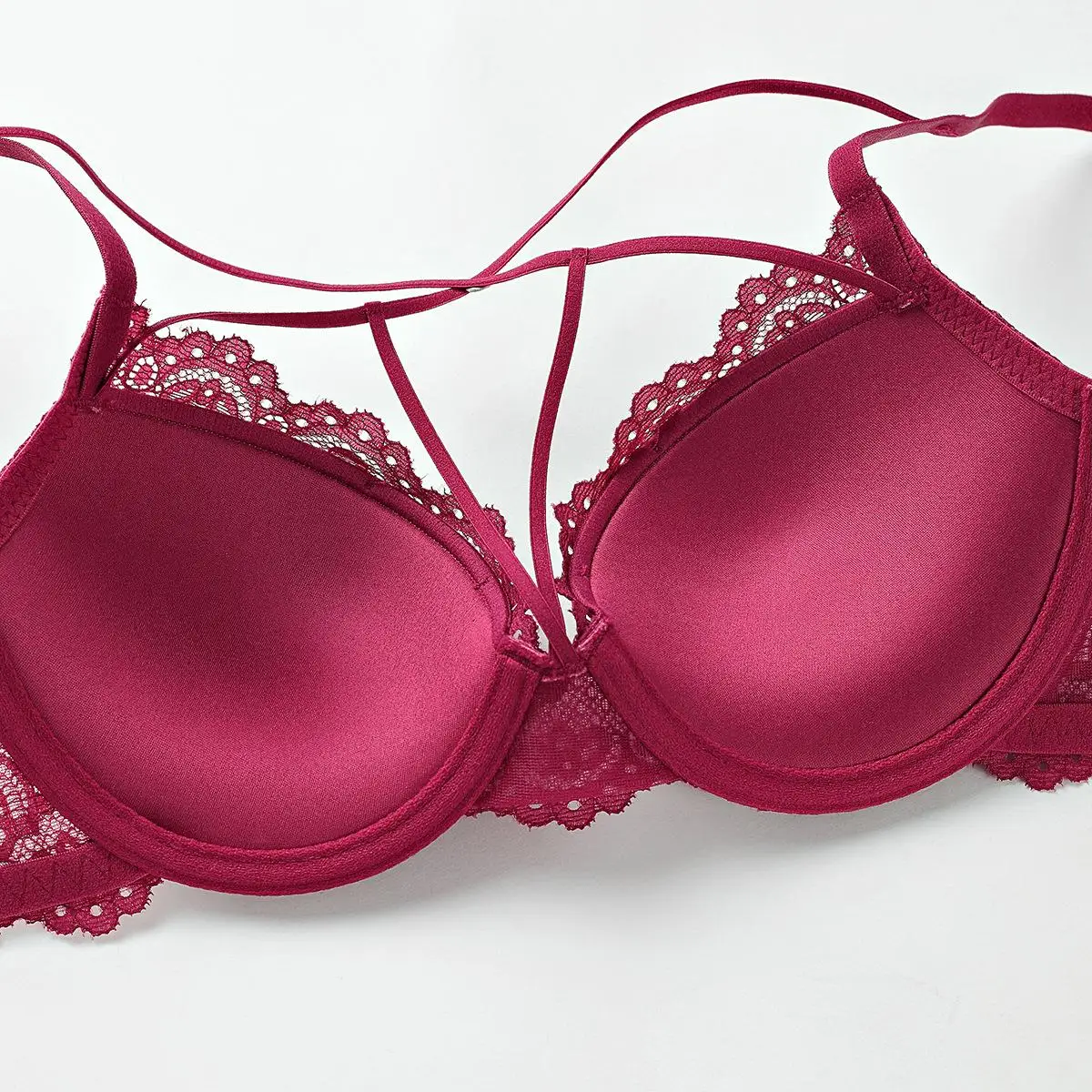 Комплект женского кружевного нижнего белья из бюстгальтера пуш-ап с чашкой 3/4 |