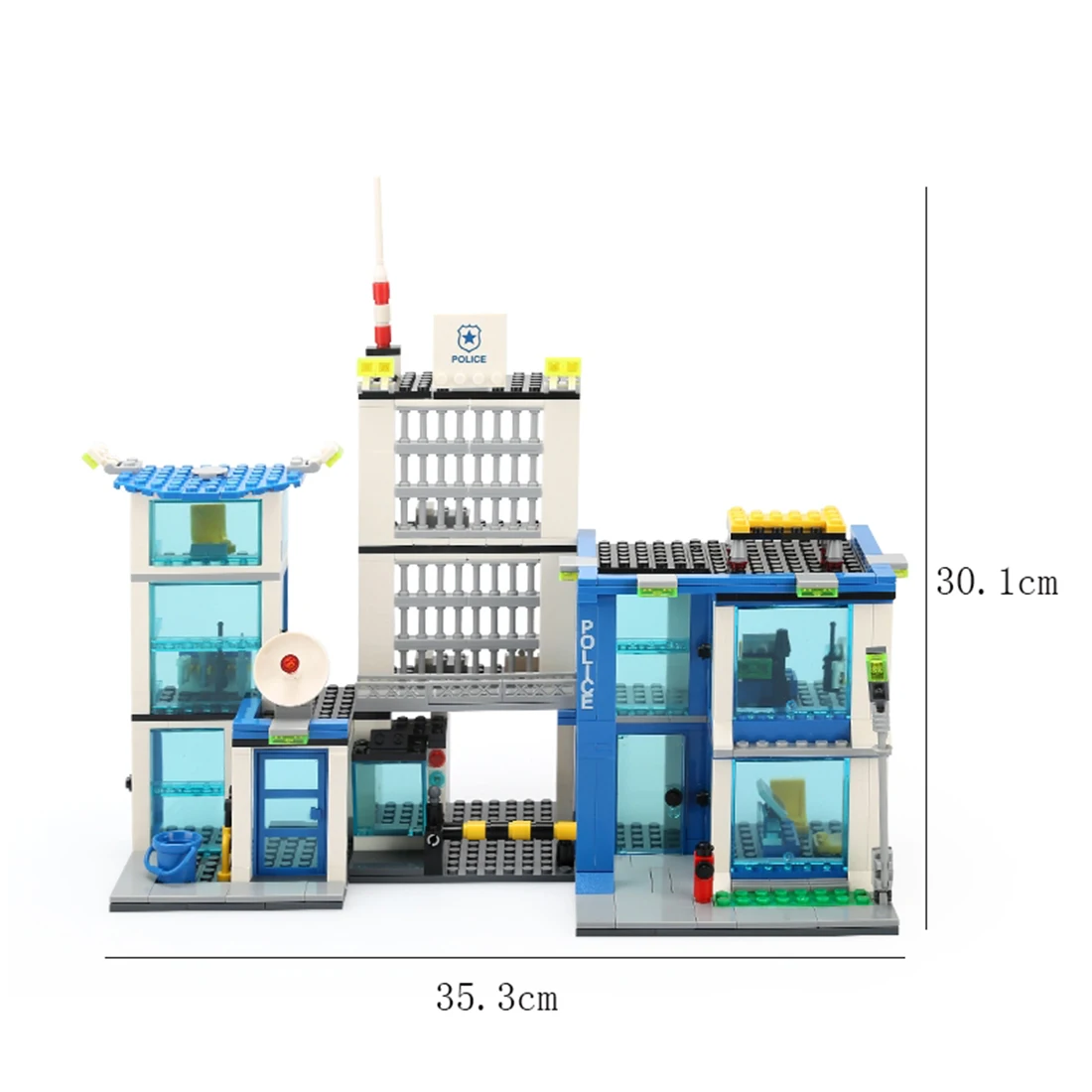

882Pcs City Police Hall Bricks Model Police Series Building Blocks Toy With Figure For Children Educational Toys Birthday Gift