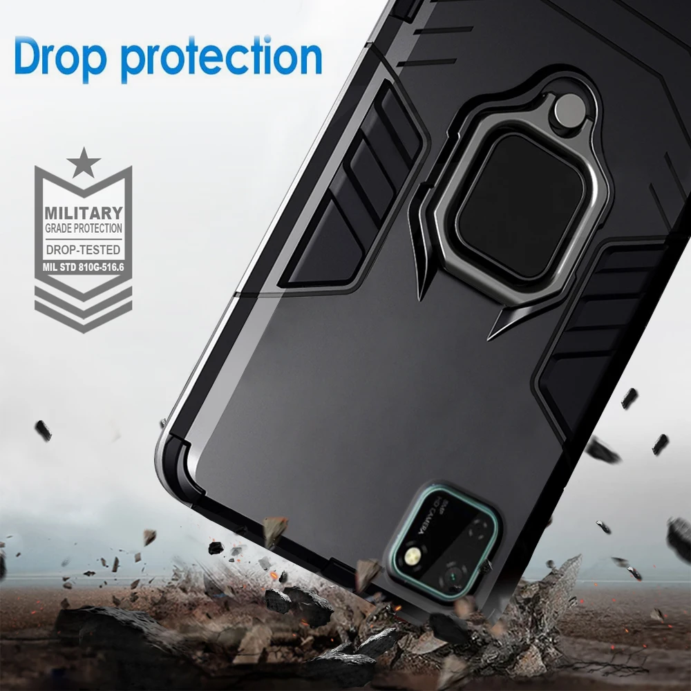 Чехол-накладка для Honor 9S с магнитом и кольцом держателем ТПУ цвета на выбор |