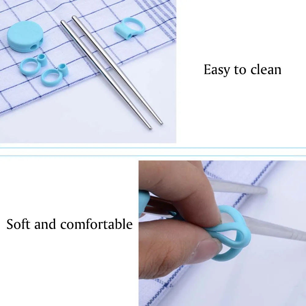 Милые Портативные детские палочки из нержавеющей стали учебные многоразовые для