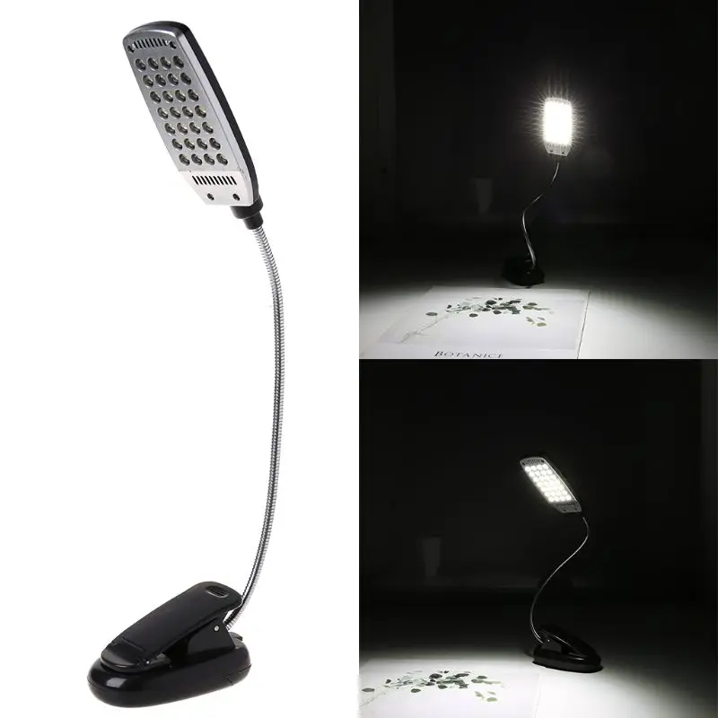 Clip on Гибкая книга светильник с USB/Батарея Мощность 28 светодиодный ночной