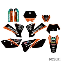 full graphics decals stickers motorcycle background custom number for ktm exc exc f 125 250 300 450 525 2004 2005 2006 2007
