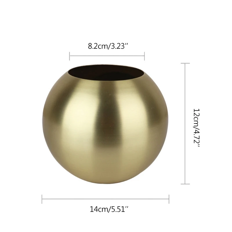 

Stainless Steel Vase Home Decor Unbreakable Metal Flower Pot Living Room Decoration Polished Flowerpot