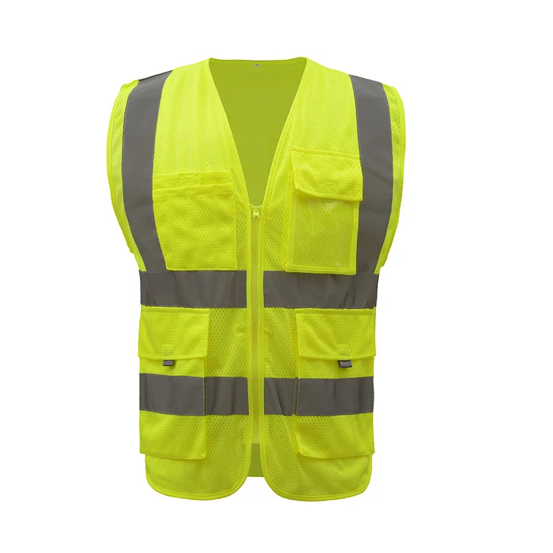 SFvest HI VIS VIZ жилет руководителя высокой видимости светоотражающий сетчатый жилет Мульти-карман жилет безопасности со светоотражающими полосками сетчатый жилет