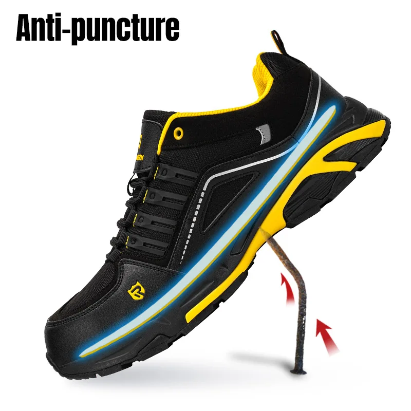 LARNMERN/Мужская Рабочая безопасная обувь со стальным носком легкая дышащая