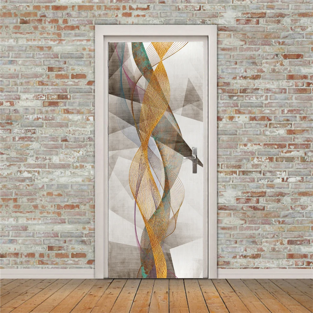 

3D creative Geometric patterns door stickers wall stickers self-adhesive waterproof removable